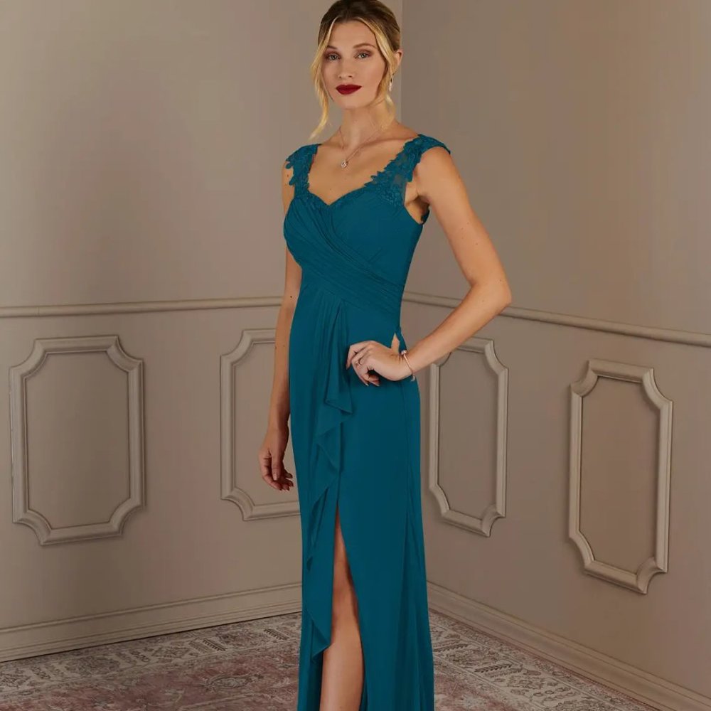 Azazie size 10 formal dress, mother of the bride, ink blue